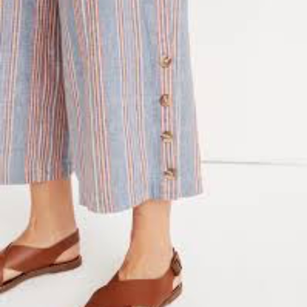 NWT Madewell Side-Button Huston Pull-On Crop Pants - Picture 4 of 4
